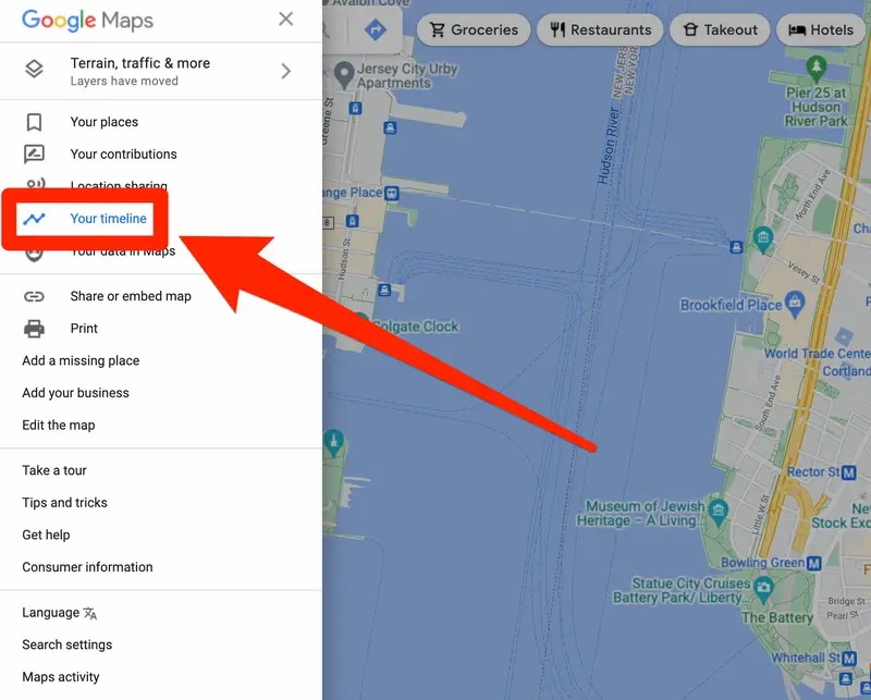Monitor Google Maps Timeline