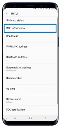 find imei on Samsung